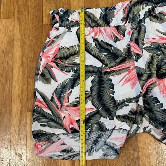 *last chance* LOFT | High Waist Tropical Print Shorts - Pink and Green - Picture 14 of 14